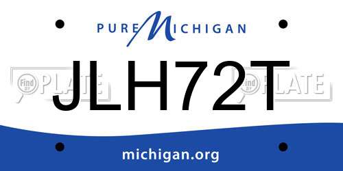 JLH72T Michigan License Plate