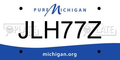 JLH77Z Michigan License Plate
