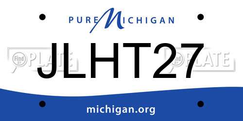 JLHT27 Michigan License Plate
