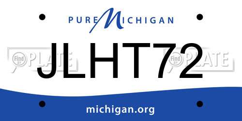 JLHT72 Michigan License Plate
