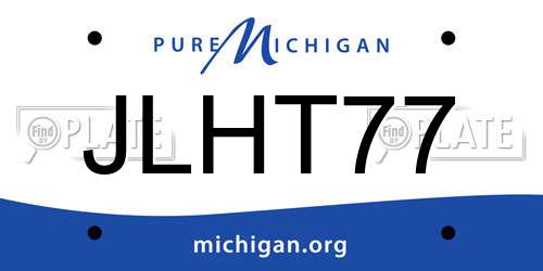 JLHT77 Michigan License Plate