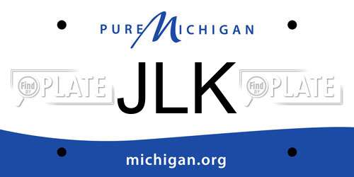 JLK Michigan License Plate