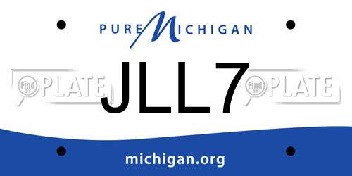 JLL7 Michigan License Plate