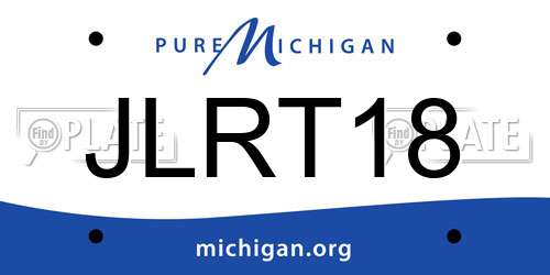 JLRT18 Michigan License Plate