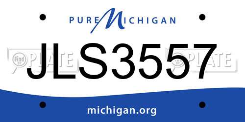 JLS3557 Michigan License Plate
