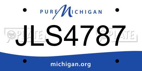 JLS4787 Michigan License Plate