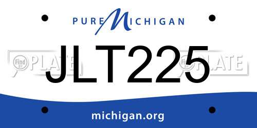 JLT225 Michigan License Plate