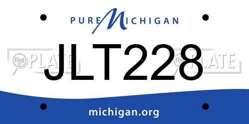 JLT228 Michigan License Plate