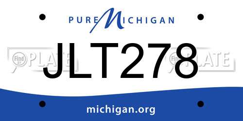 JLT278 Michigan License Plate