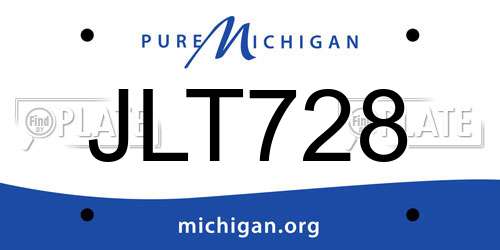 JLT728 Michigan License Plate