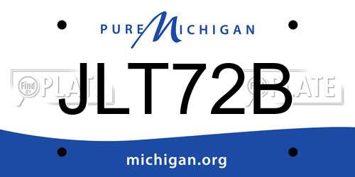 JLT72B Michigan License Plate