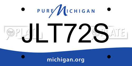 JLT72S Michigan License Plate