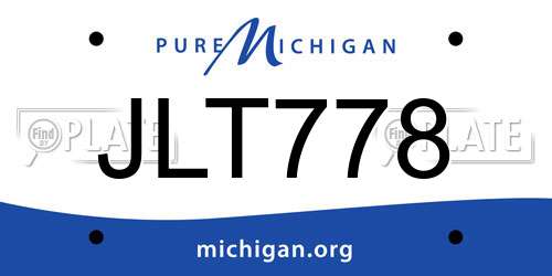 JLT778 Michigan License Plate
