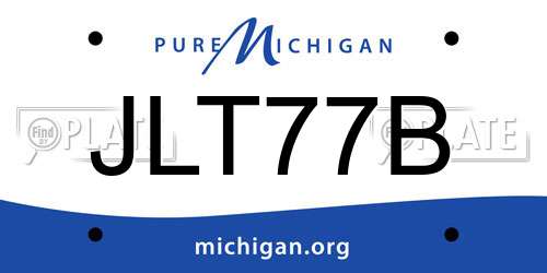 JLT77B Michigan License Plate