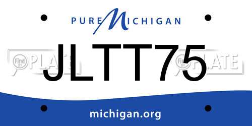 JLTT75 Michigan License Plate