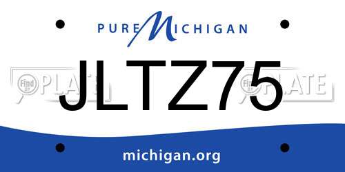 JLTZ75 Michigan License Plate