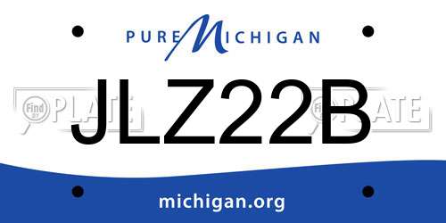 JLZ22B Michigan License Plate