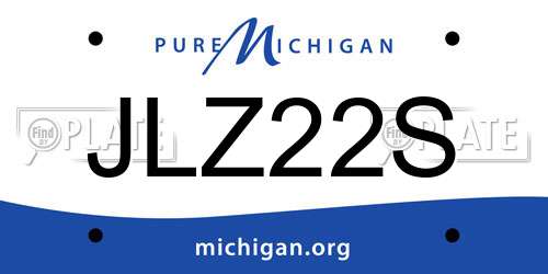 JLZ22S Michigan License Plate
