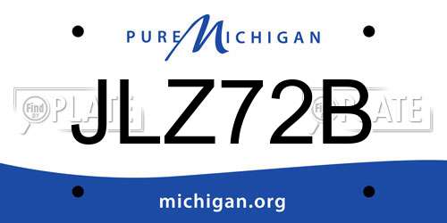 JLZ72B Michigan License Plate