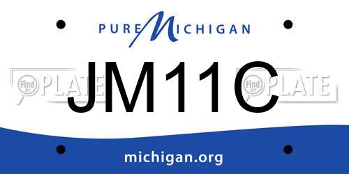 JM11C Michigan License Plate