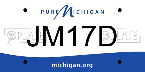 JM17D Michigan License Plate