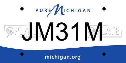 JM31M Michigan License Plate