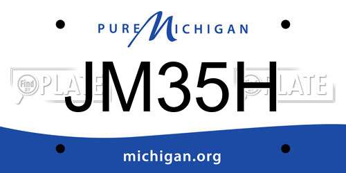 JM35H Michigan License Plate