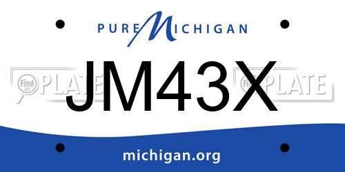 JM43X Michigan License Plate
