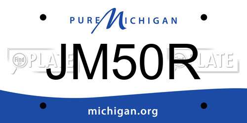 JM50R Michigan License Plate