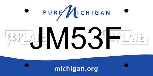 JM53F Michigan License Plate