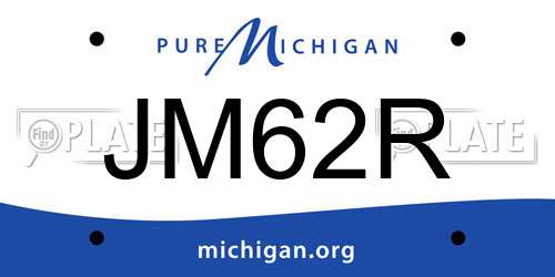 JM62R Michigan License Plate