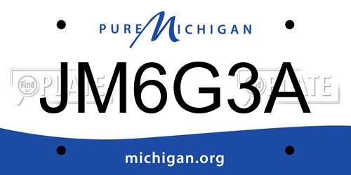 JM6G3A Michigan License Plate