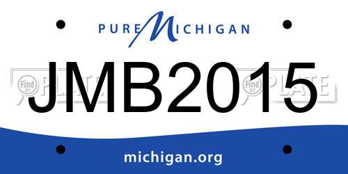 JMB2015 Michigan License Plate