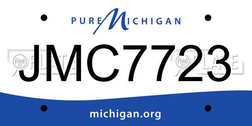 JMC7723 Michigan License Plate