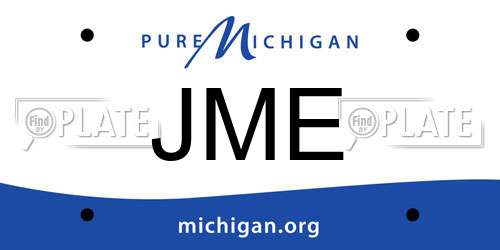 JME Michigan License Plate