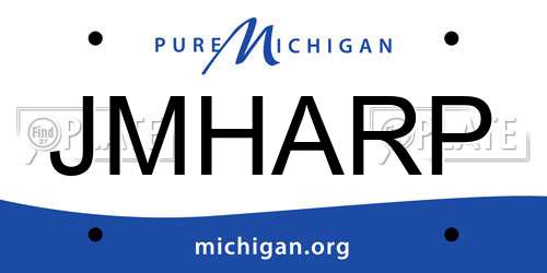 JMHARP Michigan License Plate