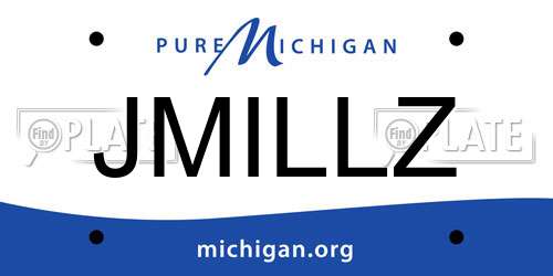 JMILLZ Michigan License Plate