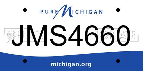 JMS4660 Michigan License Plate