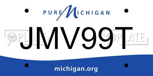 JMV99T Michigan License Plate