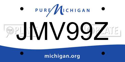 JMV99Z Michigan License Plate