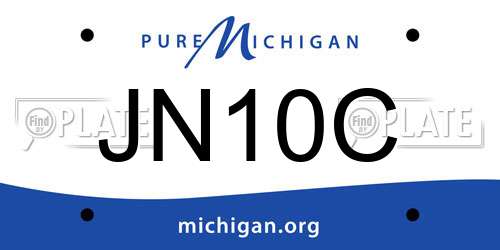 JN10C Michigan License Plate