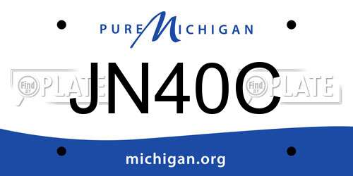 JN40C Michigan License Plate