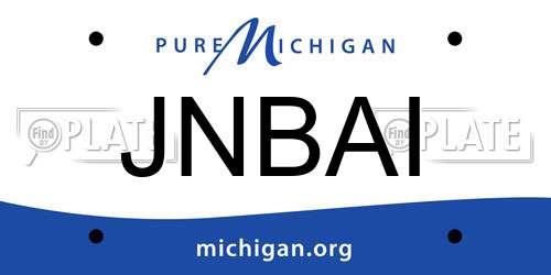 JNBAI Michigan License Plate