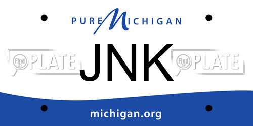 JNK Michigan License Plate