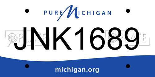 JNK1689 Michigan License Plate