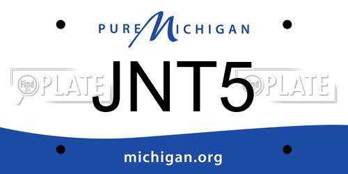JNT5 Michigan License Plate