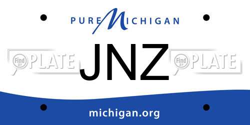 JNZ Michigan License Plate
