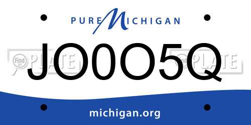 JO0O5Q Michigan License Plate