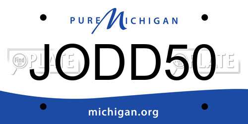 JODD50 Michigan License Plate