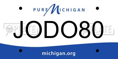 JODO80 Michigan License Plate